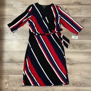 INC size 0X Midi Wrap Dress NWT